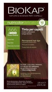 BIOKAP DELICATO RAPID 6.66 Farba do włosów kolor Rubinowa czerwień 135 ml