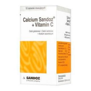 Calcium-Sandoz+Vitamin C 10 tabletek musujących
