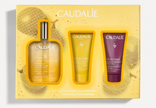 CAUDALIE Soleil Des Vignes zestaw: olejek 50ml + żel pod prysznic 30ml + balsam do ciała 30ml