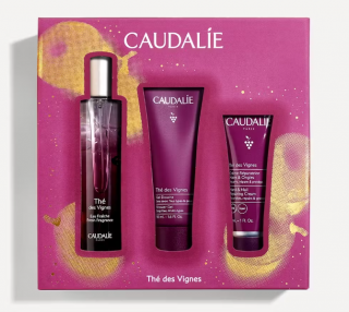 CAUDALIE Thé des Vignes zestaw: woda zapachowa 50ml + żel pod prysznic 50ml + krem do rąk 30ml