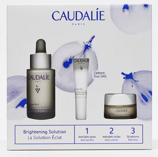 CAUDALIE Vinoperfect zestaw wiosenny: serum 30ml + krem pod oczy 5ml + krem nawilżający 15ml