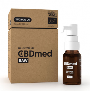 CBDmed RAW Hemp Oil olej konopny 15% 1500 mg 10 ml