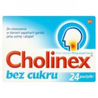 Cholinex bez cukru 24 pastylki