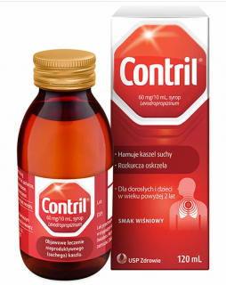 Contril  60 mg/10 ml syrop dla dorosłych i dzieci powyżej 2 lat, smak wiśniowy 120 ml