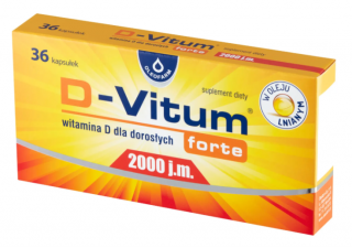 D-Vitum Forte 2000 j.m dla dorosłych 36 kapsułek