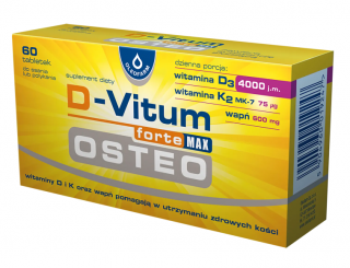 D-Vitum Forte Max Osteo 60 tabletek do ssania lub połykania