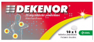 Dekenor Dexketoprofenum 25 mg 10 tabletek powlekanych
