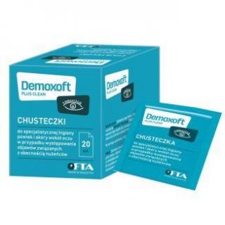 Demoxoft Plus Clean chusteczki do specjalistycznej higieny powiek i skóry wokół oczu 20 sztuk
