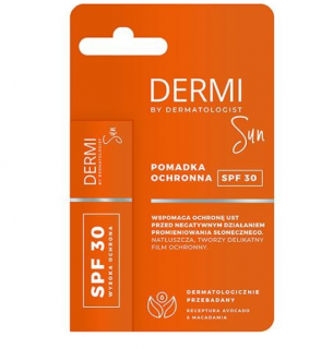 DERMI BY DERMATOLOGIST Pomadka ochronna SPF30 EXP 10.2024