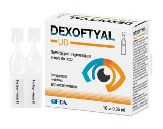 Dexoftyal UD nawilżające i regenerujące krople do oczu 10 minimsów x 0,35 ml