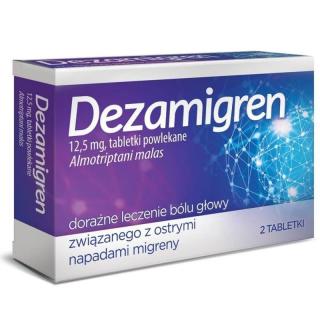 Dezamigren tabletki powlekane 12,5 mg 2 tabletki