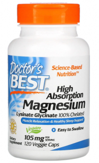 Doctor s Best High Absorption Magnesium Magnez120 kapsułek