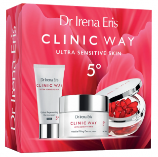 DR IRENA ERIS CLINIC WAY 5° zestaw: dermokrem na dzień SPF 20 50ml + dermokrem na noc 30ml + dermokapsułki rewitalizujące 30 sztuk