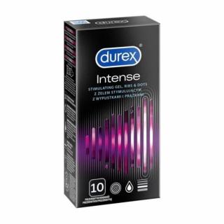 DUREX Intense prezerwatywy z żelem stymulującym prążkowane z wypustkami 10 sztuk
