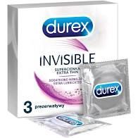 DUREX Invisible prezerwatywy dodatkowo nawilżane 3 sztuki