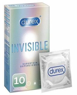 DUREX Invisible prezerwatywy supercienkie dodatkowo nawilżane 10 sztuk