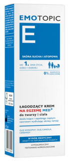 EMOTOPIC Med+ łagodzący krem na egzemę med+ do twarzy i ciała, skóra sucha i atopowa 75 ml