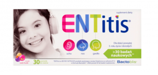 ENTitis dla dzieci po 3 roku życia smak tutti frutti 30 pastylek do ssania