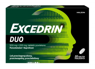 Excedrin Duo 200 mg + 500 mg 20 tabletek powlekanych