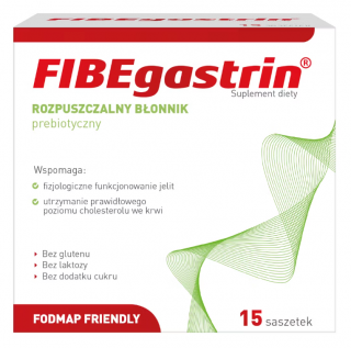 FIBEgastrin rozpuszczalny błonnik prebiotyczny 15 saszetek