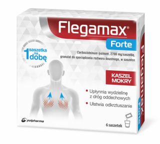 Flegamax Forte saszetki na mokry kaszel 6 saszetek