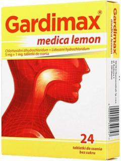 Gardimax medica lemon na ból gardła 24 tabletki