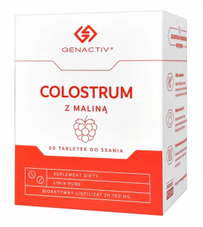 Genactiv Colostrum z maliną 60 tabletek do ssania