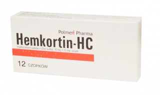 Hemkortin-HC 10 mg + 10 mg czopki doodbytnicze 12 sztuk