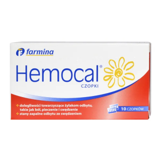 Hemocal 10 czopków Farmina