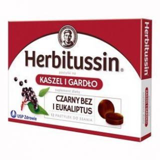 Herbitussin Kaszel i Gardło  12  pastylek