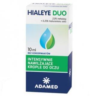Hialeye Duo 2,0% + 0,25%  intensywnie nawilżające krople do oczu 10 ml