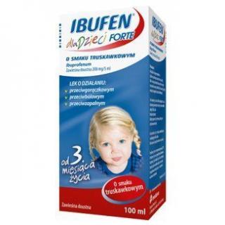 Ibufen Forte smak truskawkowy, zawiesina doustna od 3 miesiąca  100 ml