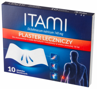 Itami 140 mg plaster leczniczy przeciwbólowy przeciwzapalny 10 sztuk