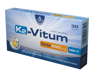 K2-Vitum Forte 200 µg, witamina K2 MK-7 30 kapsułek
