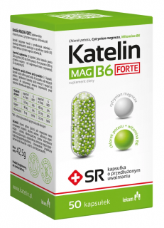 Katelin Mag B6 Forte 50 kapsułek o przedłużonym uwalnianiu