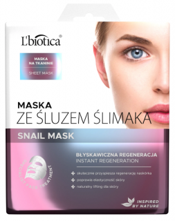 L Biotica maska na tkaninie ze śluzem ślimaka Snail Mask 23 ml