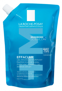 LA ROCHE-POSAY EFFACLAR żel oczyszczający do skóry tłustej i wrażliwej 400 ml opakowanie uzupełniające