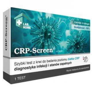 Labhome CRP-Screen, test z krwi do badania poziomu białka CRP, diagnostyka infekcji i stanów zapalnych  1 sztuka