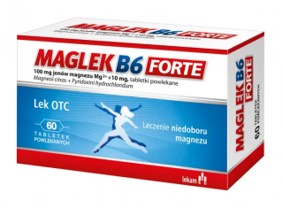 Maglek B6 Forte 100 mg+10 mg tabletki powlekane 60 sztuk