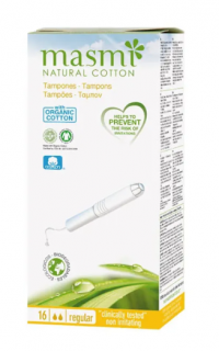 Masmi Natural Cotton tampony higieniczne z bawełny organicznej Regular 16 sztuk