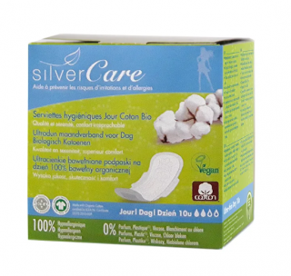 Masmi Silver Care podpaski ultracienkie z organicznej bawełny ze skrzydełkami na dzień 10 sztuk