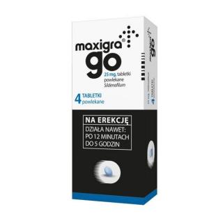 Maxigra Go tabletki powlekane 0,025 g 4 tabletek