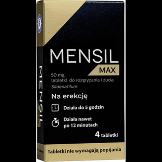 MENSIL MAX 50 mg 4  tabletki do rozgryzania i żucia