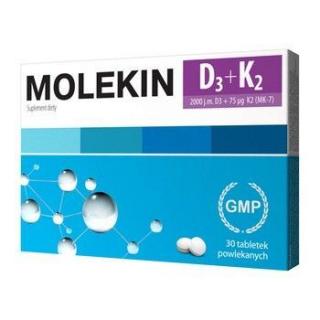 Molekin D3 (2000)+ K2 30 tabletek EXP 04.2024
