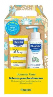 MUSTELA SUN zestaw: Hydra Bebe mleczko nawilżające 100ml + mleczko przeciwsłoneczne 100 ml