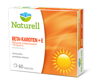 NATURELL Beta-karoten + E     60 tabletek