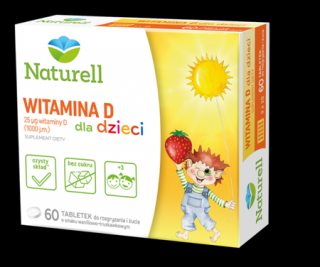 NATURELL Witamina D dla dzieci  60 tabletek do ssania