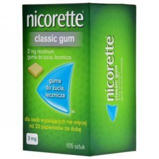Nicorette Classic Gum 2 mg guma do żucia lecznicza 15 sztuk