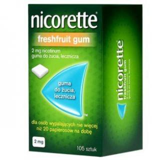 Nicorette FreshFruit 2 mg guma do żucia lecznicza 15 sztuk