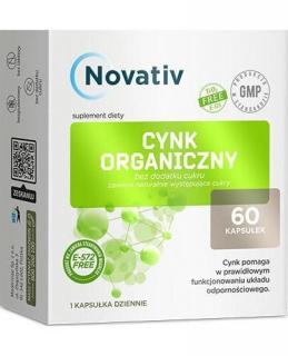 Novativ Cynk organiczny  60 kapsułek
